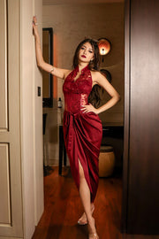 After Fever Draped Wrap Skirt