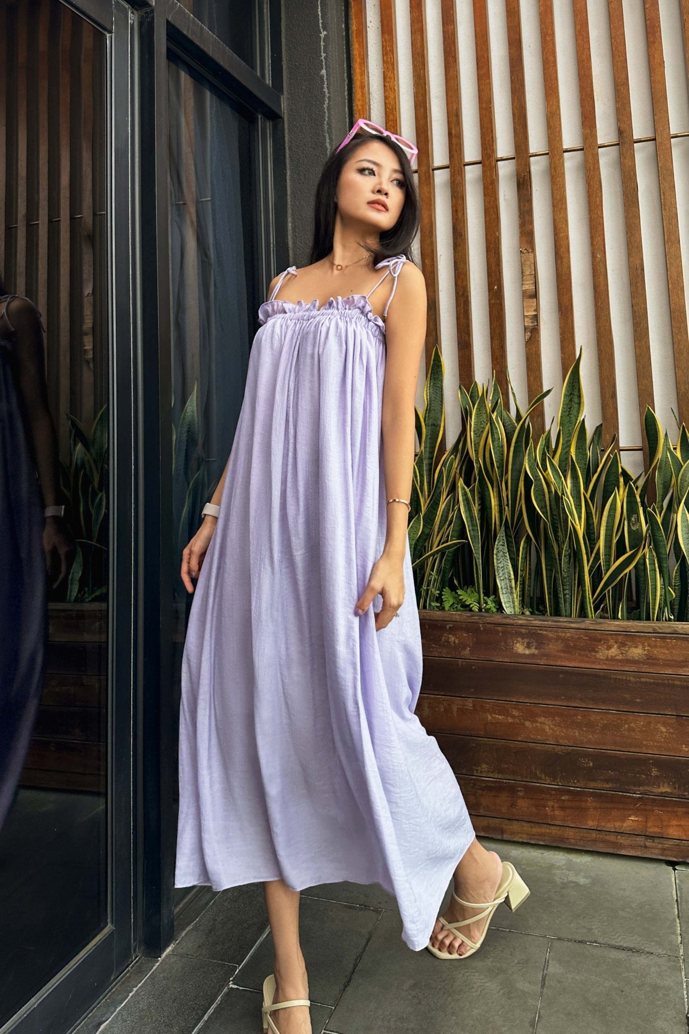 Tenzie Oversized Maxi Dress in Lilac Purple FREYJA Tenzie Oversized Maxi Dress in Lilac Purple FREYJA