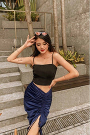 Skye Spaghetti Camisole in Black - FREYJA