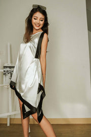 Emms Asymmetrical Dress in White