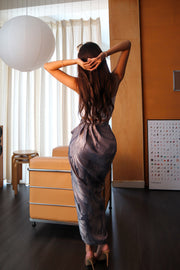 Silverscale Wrap Skirt in Lunar Graphite