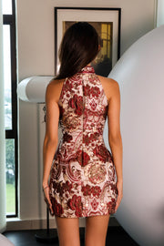 Crimson Moonstone Mini Qipao in Rose (BACKORDER)