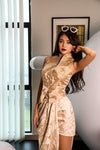 Gilded Quartz Qipao Top in Baroque Sand (Limited)