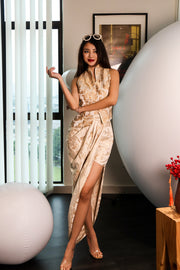 Opaline Gold Qipao Top in Imperial Silk (Limited)