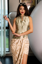 Lunar Jade Qipao Top in Lotus Silk (Limited)