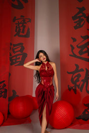 After Fever Draped Wrap Skirt