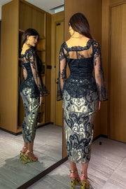 Veloursa Kebaya in Midnight Tapestry