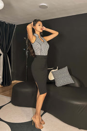Millie Belted High-waisted Pencil Skirt