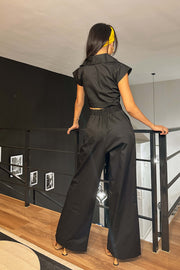 Penne Trousers Co-ord Set in Black