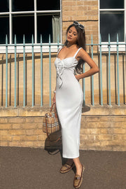 Sashia Lace Bustier Dress in White