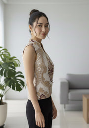 Rouge Muse Brocade Qipao Top
