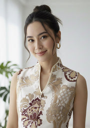 Rouge Muse Brocade Qipao Top