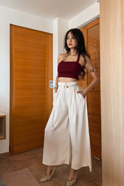 Dex Flared Pants in Cream (Size S and L on BACKORDER)