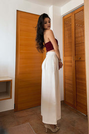 Dex Flared Pants in Cream (Size S and L on BACKORDER)