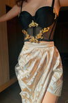 Guinevere Golden Filigree Corset (Size XS, S & L on BACKORDER)