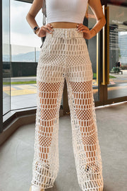 Rowaln Cutout Pants in White (Size S and M on BACKORDER)