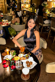 Isabeau Atelier Co-ord Qipao in Royal Blue