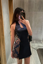 Isabeau Atelier Co-ord Qipao in Royal Blue