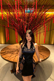 Isabeau Atelier Co-ord Qipao in Royal Blue