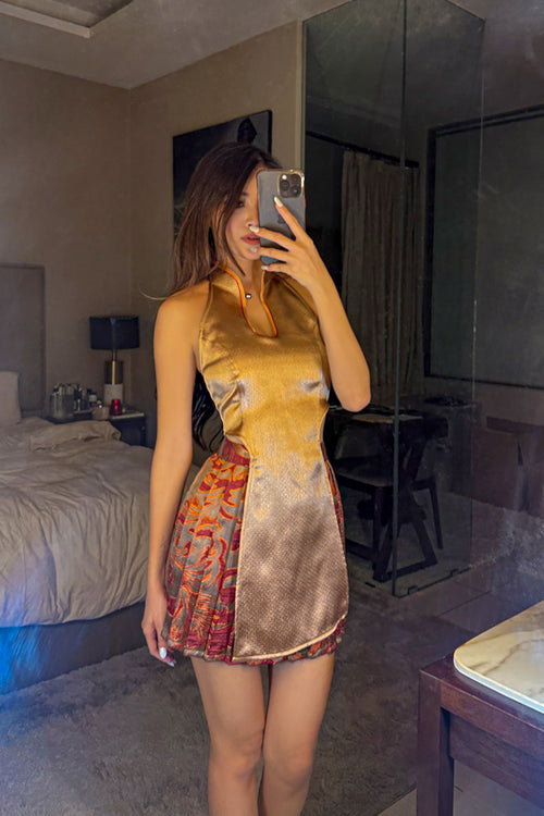 Isabeau Atelier Co-ord Qipao in Sun