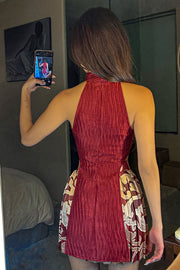 Isabeau Atelier Co-ord Qipao in Scarlet