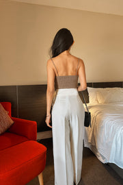 Remo Bow Highwaisted Pants in White