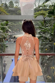 Le Fleur Embroidered Qipao Co - ord in Bare Silk - FREYJA