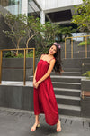 Tenzie Oversized Maxi Dress in Red - FREYJA