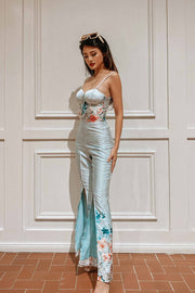 Harps Floral Corset in Mint Green (Corset Only)