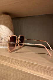 Desiree Oversized 70s Sunglasses in Cream