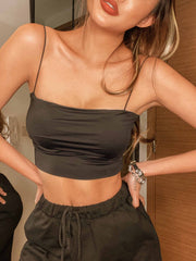 Kit Cropped Camisole in Black