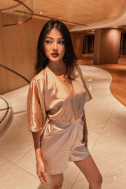 Kira Kimono Playsuit in Rose Gold